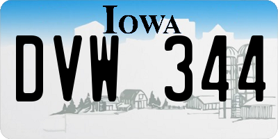 IA license plate DVW344