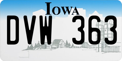 IA license plate DVW363