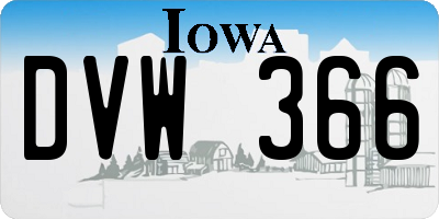 IA license plate DVW366