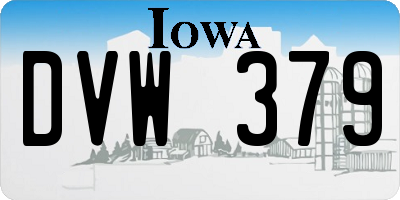 IA license plate DVW379
