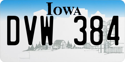 IA license plate DVW384
