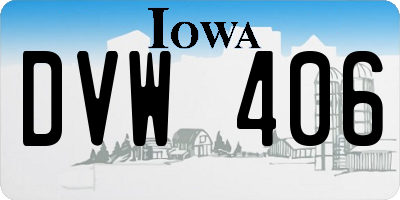 IA license plate DVW406