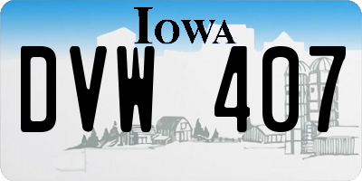 IA license plate DVW407