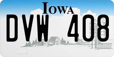 IA license plate DVW408