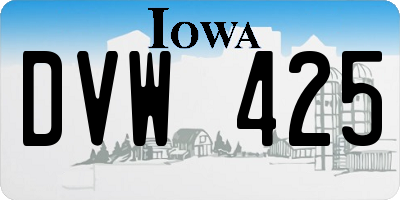 IA license plate DVW425
