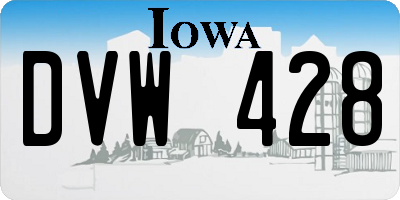 IA license plate DVW428