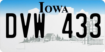 IA license plate DVW433