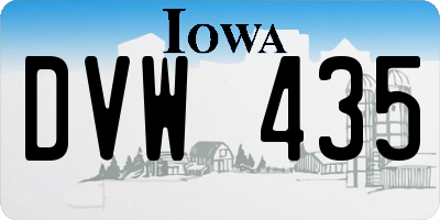 IA license plate DVW435