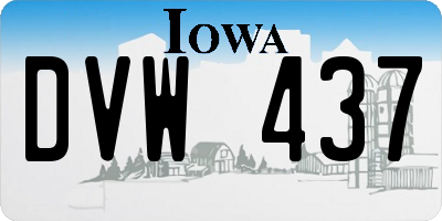 IA license plate DVW437