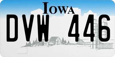 IA license plate DVW446