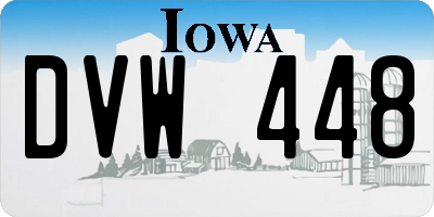 IA license plate DVW448
