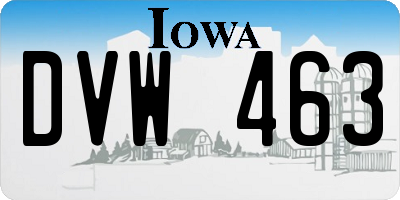 IA license plate DVW463
