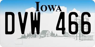 IA license plate DVW466