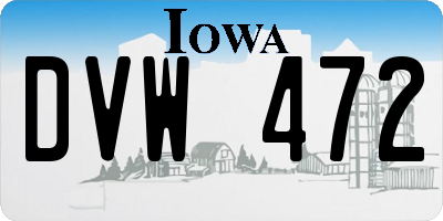IA license plate DVW472
