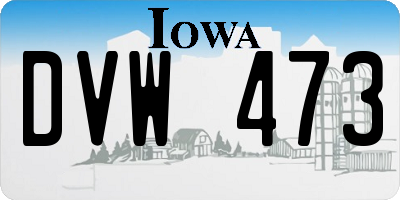 IA license plate DVW473
