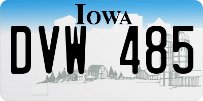 IA license plate DVW485