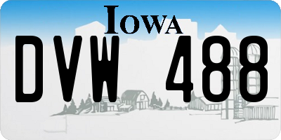 IA license plate DVW488