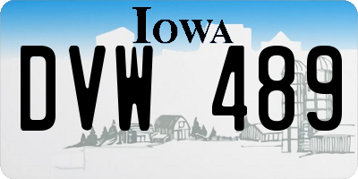 IA license plate DVW489