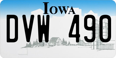 IA license plate DVW490