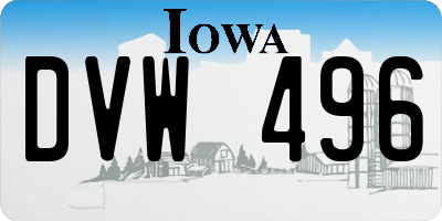 IA license plate DVW496
