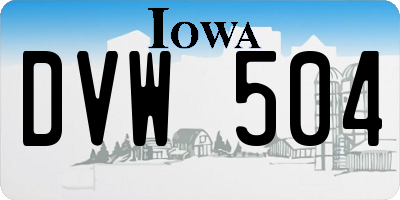 IA license plate DVW504