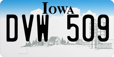 IA license plate DVW509