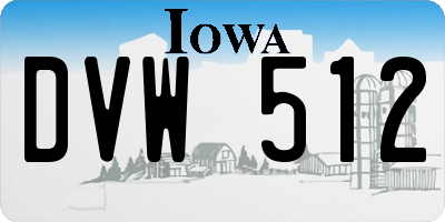 IA license plate DVW512