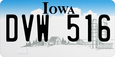 IA license plate DVW516