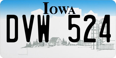 IA license plate DVW524