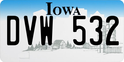 IA license plate DVW532