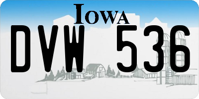 IA license plate DVW536