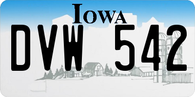 IA license plate DVW542