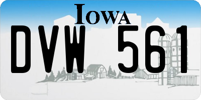 IA license plate DVW561