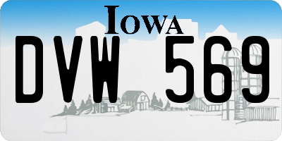 IA license plate DVW569