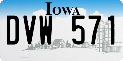 IA license plate DVW571