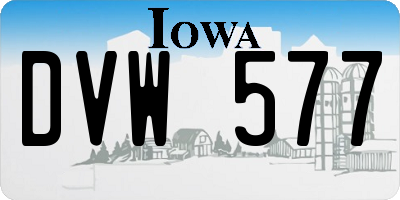 IA license plate DVW577