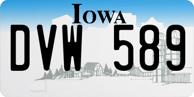 IA license plate DVW589