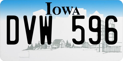 IA license plate DVW596