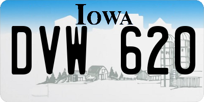 IA license plate DVW620