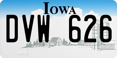 IA license plate DVW626