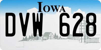 IA license plate DVW628