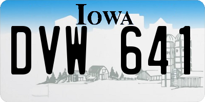 IA license plate DVW641