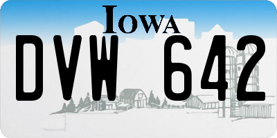 IA license plate DVW642