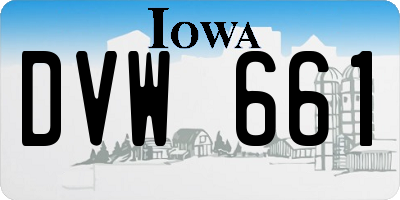 IA license plate DVW661