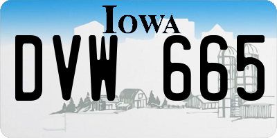 IA license plate DVW665