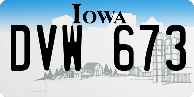 IA license plate DVW673