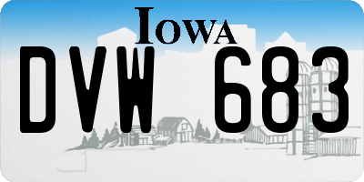 IA license plate DVW683