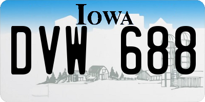 IA license plate DVW688