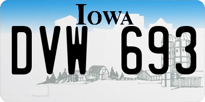 IA license plate DVW693