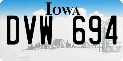 IA license plate DVW694